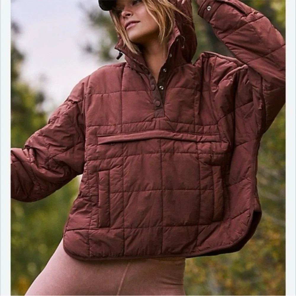 Free People Pippa Packable Pullover Puffer - Twin Peaks - Picture 1 of 15